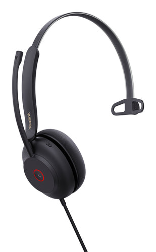 Yealink Wired (Uh37) Uc Mono Headset,Noise Cancelling Mic,Leather, Usb-C, C To A Adaptor