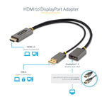 Startech 1Ft (30Cm) HDMI To Displayport Adapter Cable, Active 4K 60Hz HDMI 2.0 To Dp 1.2 C