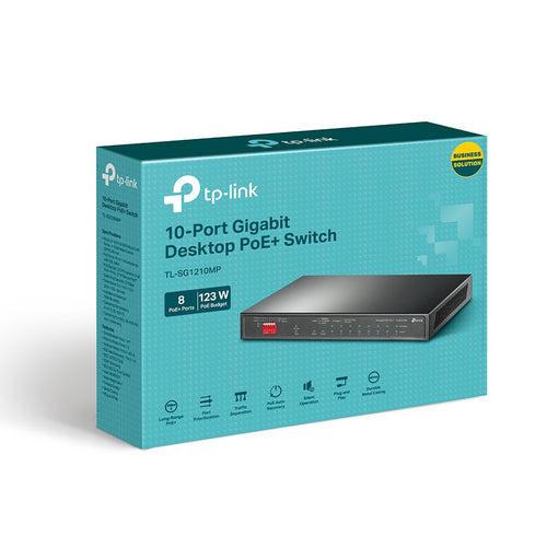 Tp-Link 10-Port Unmanaged Gigabit Switch, Poe+(8), Sfp(1), 123W, Metal Case, 5Yr