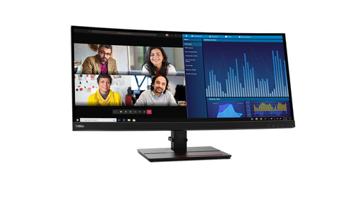 Lenovo P34W-20 34.14"Wled Ips Wqhd(21:9) Hdmi(2), Dp(2), Usb(3) Usbc(2) LAN H/Adj Spkr 3Yr