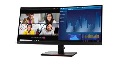 Lenovo P34W-20 34.14"Wled Ips Wqhd(21:9) Hdmi(2), Dp(2), Usb(3) Usbc(2) LAN H/Adj Spkr 3Yr