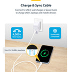 Startech 10Ft (3M) Usb-C Charging Cable, Charge & Sync, 60W (3A) Pd, USB 2.0 Laptop Charge