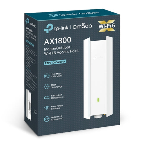 Tp-Link Omada Ax1800 Wi-Fi 6 Dual-Band Outdoor Access Point, Ip67, Poe, 5Yr
