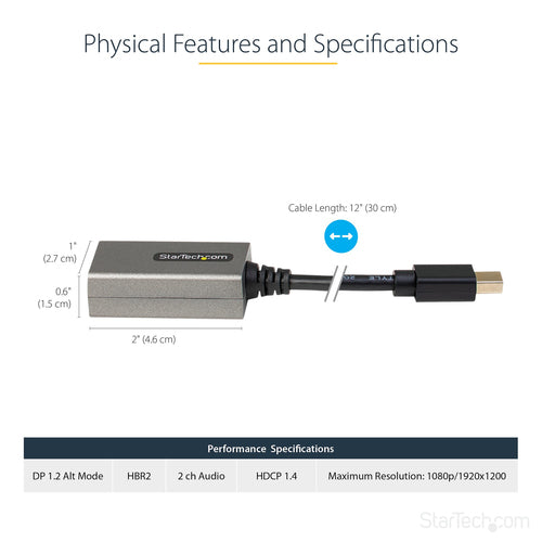Startech Mini Displayport To HDMI Adpater - Extended Cable