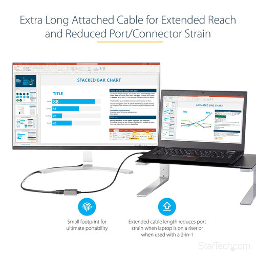 Startech Mini Displayport To HDMI Adpater - Extended Cable