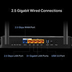 Tp-Link Archer Be3600 Wi-Fi 7 Dual-Band Router, Easymesh, 2.5Gbe(2), Gbe(3), 3Yr