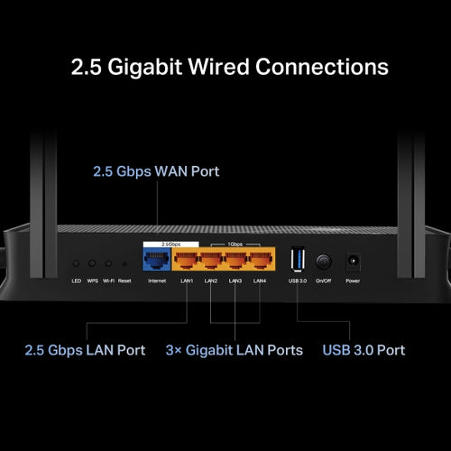 Tp-Link Archer Be3600 Wi-Fi 7 Dual-Band Router, Easymesh, 2.5Gbe(2), Gbe(3), 3Yr