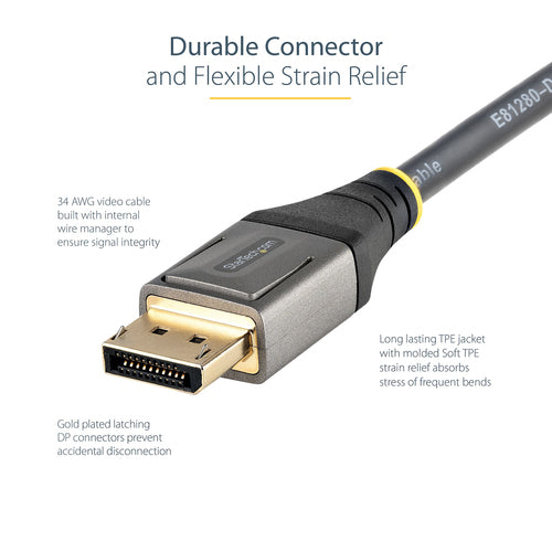 Startech 13Ft (4M) Vesa Certified Displayport 1.4 Cable - 8K 60Hz Hdr10 - Ultra Hd 4K 120H