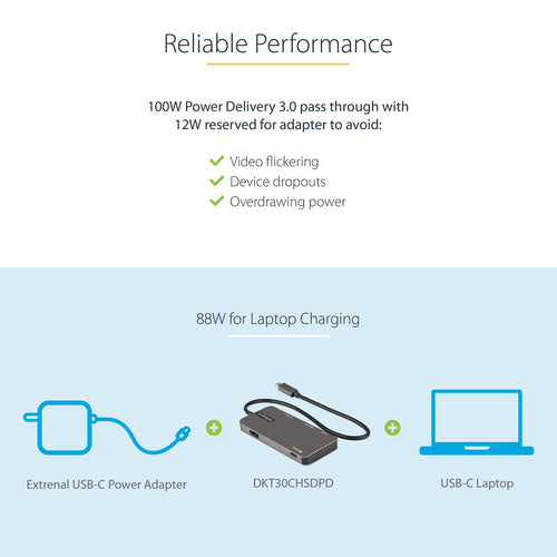 Startech Usb-C Multiport Adapter, 4K Hdmi, Pd, Sd, Usb, 3Yr