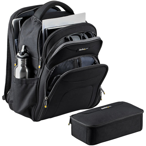 Startech 15.6" Laptop Backpack, Removable Accessory Case, Black, Ltw