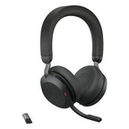 Jabra Wireless Evolve2 75 Uc Stereo Bluetooth Anc Headset W/Charging Stand+Link 390A Bt