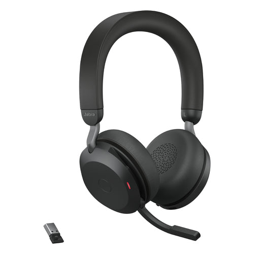 Jabra Wireless Evolve2 75 Uc Stereo Bluetooth Anc Headset + Link 390A Bt,Usb-A