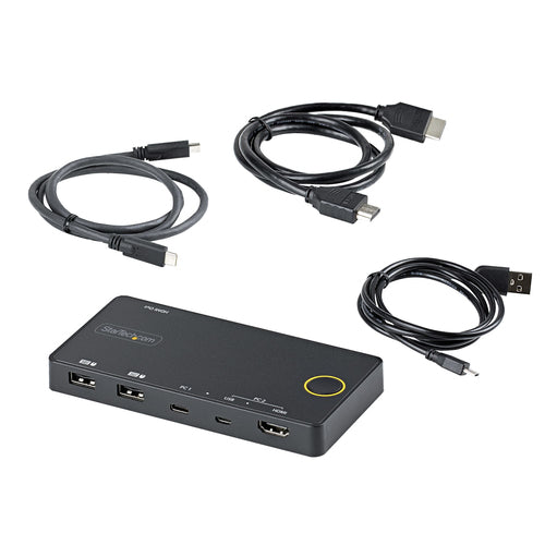 2 Port Usb-A + HDMI & Usb-C Kvm Switch - 1X 4K 60Hz HDMI 2.0 2 Yr
