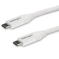 Startech 4M Usb-C 2.0 Cable, 5A Pd, TB 3 Compatible, White, 2Yr