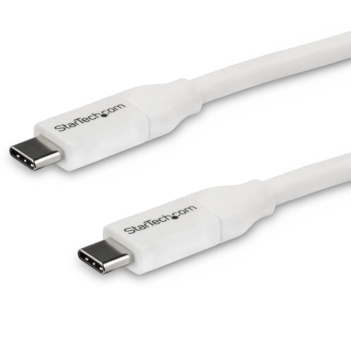 Startech 4M Usb-C 2.0 Cable, 5A Pd, TB 3 Compatible, White, 2Yr