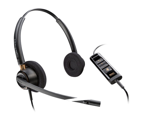 HP Poly Encorepro Ep525 Uc Stereo Corded Headset, Usb-A & C