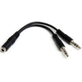 Startech 3.5Mm Stereo Splitter Cable, 4-Position To 2X 3-Position, F To M, Ltw
