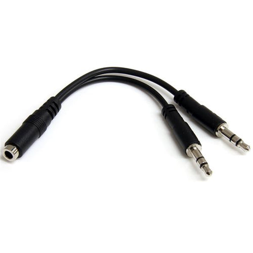 Startech 3.5Mm Stereo Splitter Cable, 4-Position To 2X 3-Position, F To M, Ltw