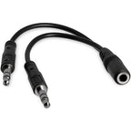 Startech 3.5Mm Stereo Splitter Cable, 4-Position To 2X 3-Position, F To M, Ltw