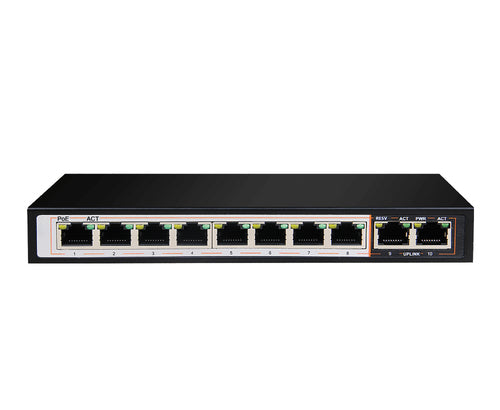 D-Link 10P Gigabit POE Switch With 8 Long Reach POE Ports (96W) And 2 Uplink Ports
