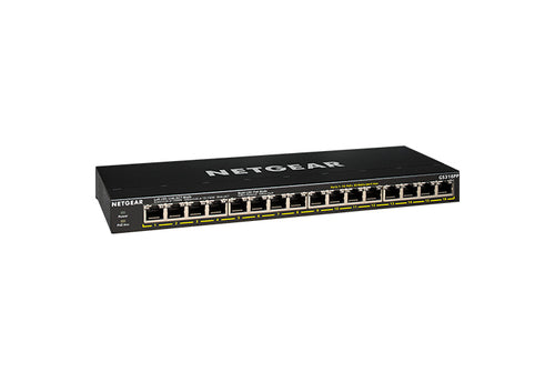 Netgear (Gs316Pp) 16-Port Unmanaged Switch, Poe+(16), 183W, 3Yr