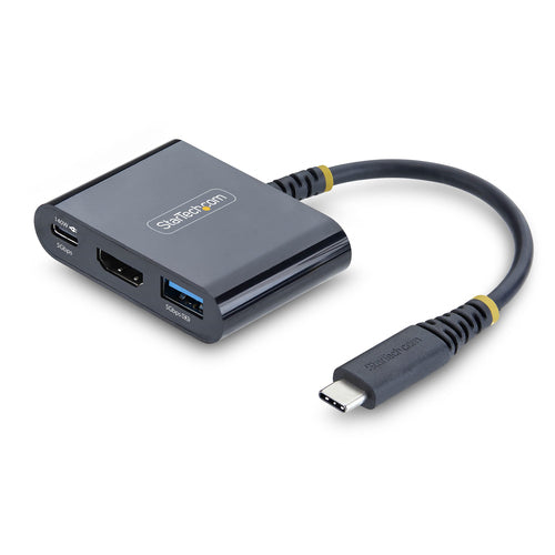 Startech Usb-C HDMI Multiport Hub, 140W, 4K 60Hz, USB 5Gbps, Black, 3 Yr