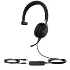 Yealink Wired (UH38) MS Mono Headset, Noise Cancelling Mic, Leather, Bluetooth & USB-A