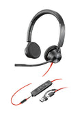 HP Poly Blackwire 3325 Uc, Stereo , Corded Usb-C Headset, 3.5Mm Inc Usb-A Adaptor