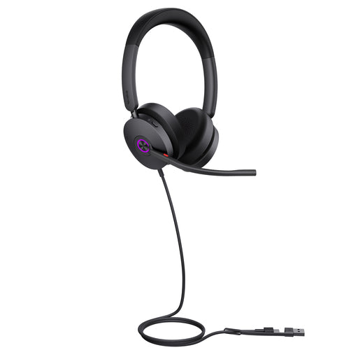 Yealink Wired (Uh48) Uc Stereoactive Noise Cancelling Headset With C To A Adapter