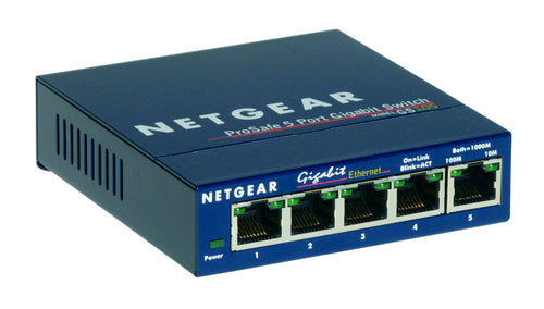 Netgear (Gs105Au) 5-Port Unmanaged Switch, Gbe(5), Life Wty