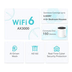 Tp-Link Deco Ax3000 Mesh Wi-Fi 6 Dual-Band System, Gbe(3), 3-Pack, 3Yr
