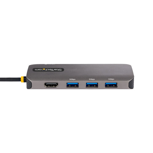 Startech 0.3M Usb-C Multiport Adapter, 100W, Usb(3), 4K Hdmi(1), Rj45(1), Sd/Microsd, 3Yr