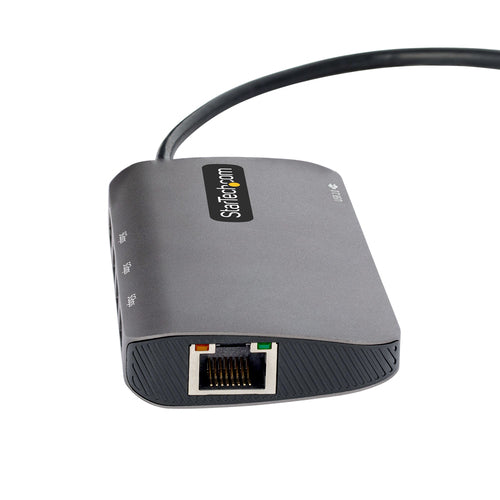 Startech 0.3M Usb-C Multiport Adapter, 100W, Usb(3), 4K Hdmi(1), Rj45(1), Sd/Microsd, 3Yr
