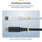 Startech 15Cm (6In) White Usb-C Charging Cable, USB C Cord, 60W/3A Pd, Ltw