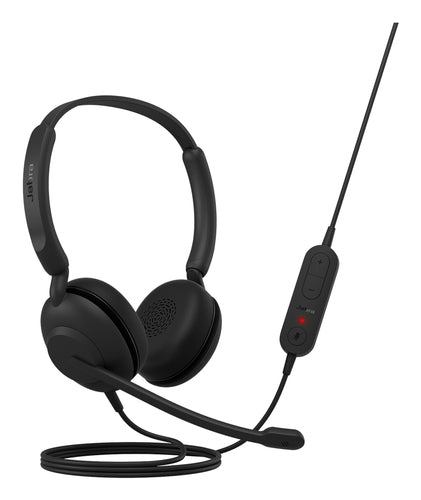 Jabra Corded Evolve 10 Stereo Headset, Usb-A, Leather, Black