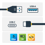 Startech 1M USB To USB 3.0 A To USB 3.0 C Cable, M/M, 2Yr
