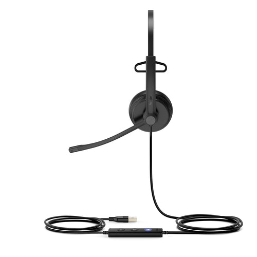 Yealink Wired (Uh34) Ms Mono Headset, Noise Cancelling Mic, Leather Cushion, Usb-A
