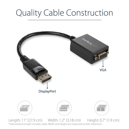 Startech Dp To VGA Adapter, M/F, 3Yr