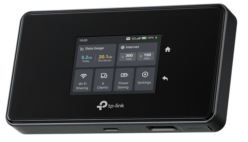 Tp-Link M8550 5G Mobile Wi-Fi, 3.4Gbps, Wi-Fi 6E, Gbe, Sim Slot, 4680 Mah, 3Yr