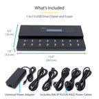 Startech Standalone 1 To 15 USB Thumb Drive Duplicator And Eraser, Multiple USB Flash Driv
