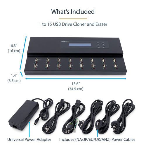 Startech Standalone 1 To 15 USB Thumb Drive Duplicator And Eraser, Multiple USB Flash Driv