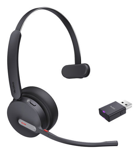 Yealink Bluetooth Dect (Wh64) Ms Mono Hybrid Headset, Wdd60 Dect Dongle, No Base Station