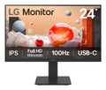 LG 23.8" (16:9) Fhd Ips, Hdmi(2), Usb-C, 100Hz, Spkr, H/Adj, Tilt, Vesa, 3Yr