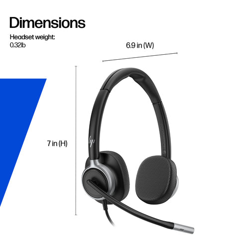 HP Poly Mission 615 Mono USB Wired Headset