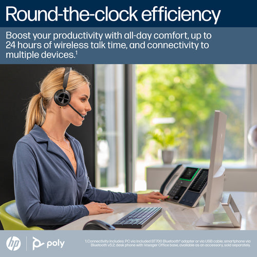 HP Poly Voyager 4310 Oth Wireless Ms Mono Headset W/Charging Stand, Bt700 Dongle , Usb-A