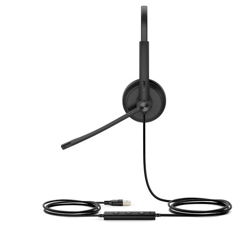 Yealink Wired (Uh34) Uc Stereo Headset,Noise Cancelling Mic,Leather Cushion,Usb-A