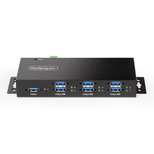 Startech 7-Port Managed USB Hub - Metal Industrial Housing - Mountable, 2 Yr