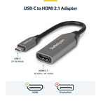 Startech Usb-C To HDMI Adapter, 8K 60Hz / 4K 120Hz, USB C To HDMI 2.1, 3 Yr