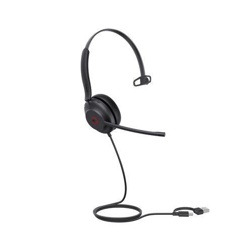 Yealink Wired (Uh35) Ms Mono Headset,Noise Cancelling Mic,C/A Adapter, Project Base Only