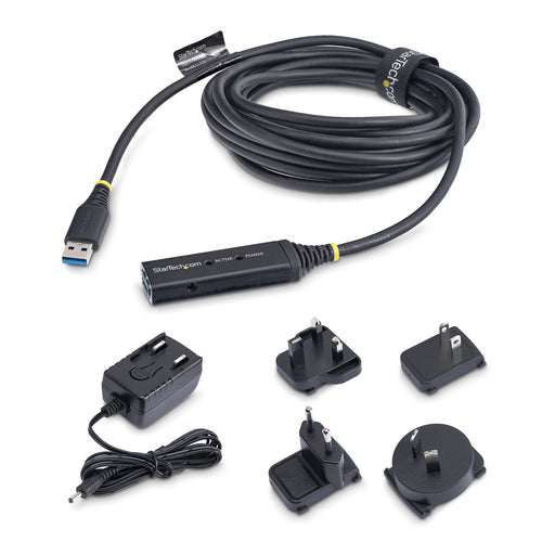 Startech 10M USB 3.0 A To A Extension Cable, M/F, Black, Led, Ltw